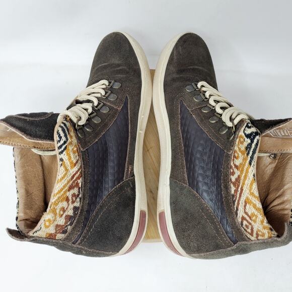 Inkkas Woods Camping Boot Shoes Womens 10 Brown Suede Aztec High Top Sneakers - Picture 9 of 12